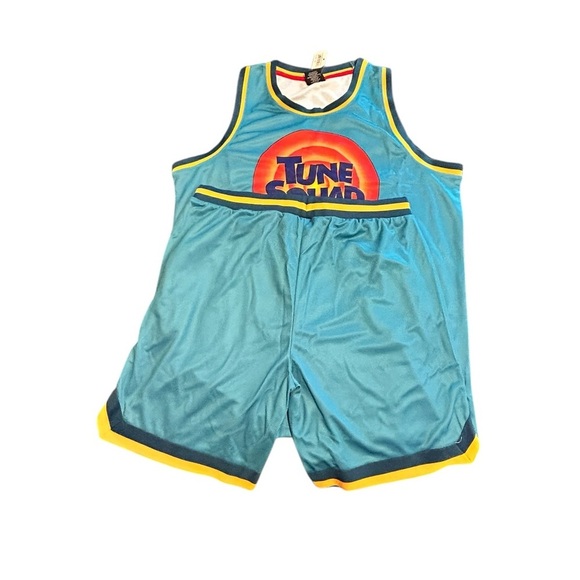 NWT Looney Tunes “Tune Squad” Space Jam Mens size M/L Jersey 2 pc basketball set - Picture 4 of 6
